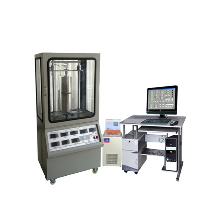 Heat flow method for thermal conductivity coefficient measuring instrument (without vacuum device)