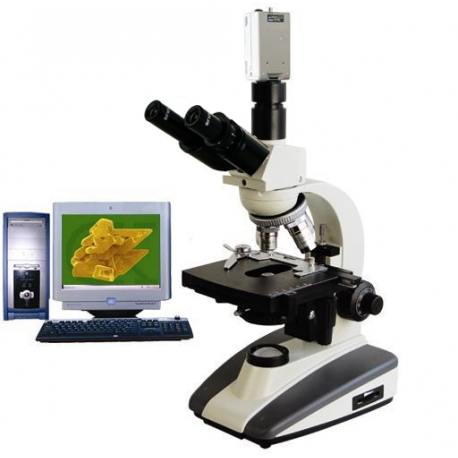 TRINOCULAR MICROSCOPE WITH CCD CAMERA & VISUALISATION SYSTEM